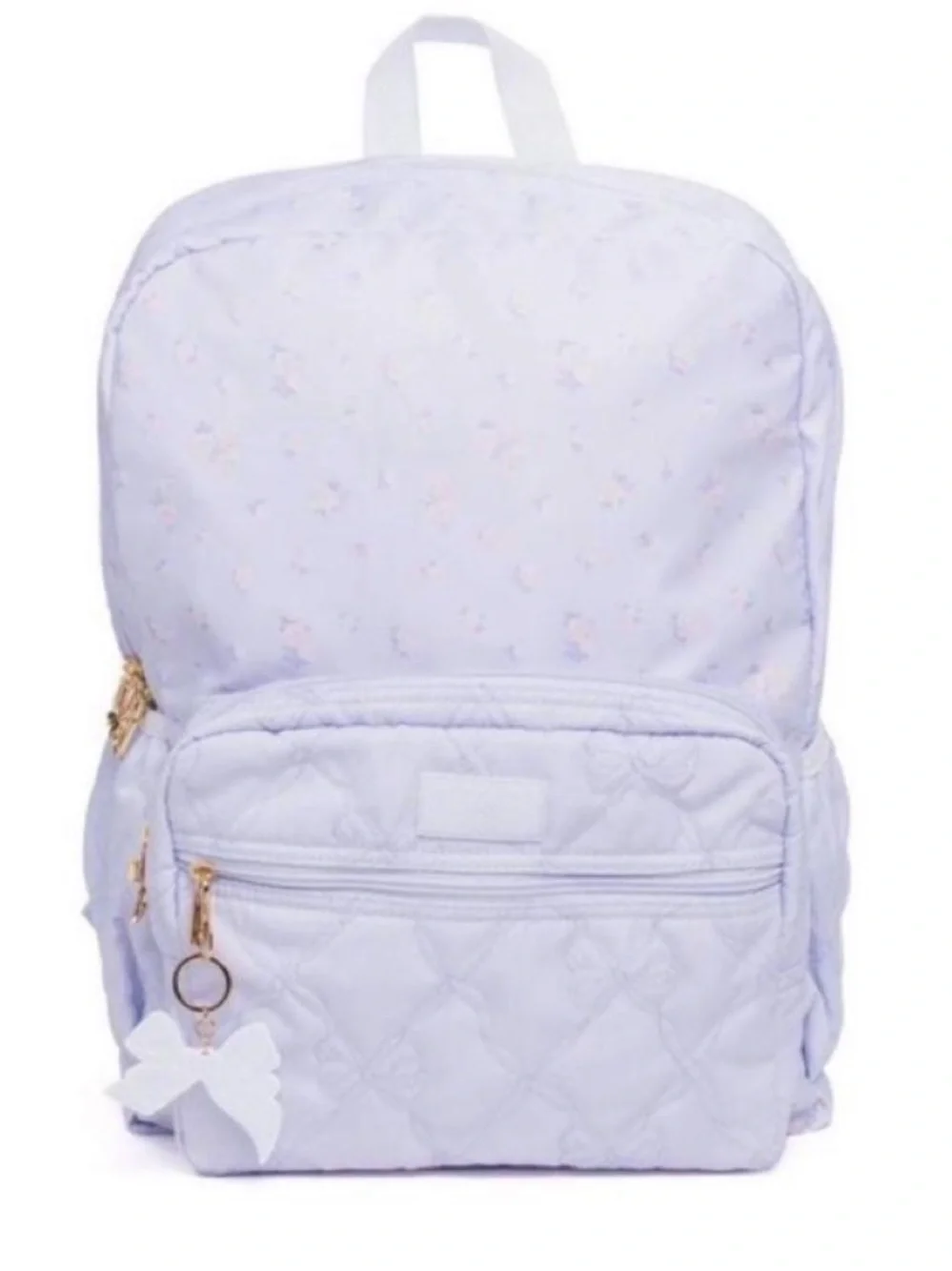 LoveShackFancy Target Collab Light Lavender/Blue Floral Quilted Backpack Viral